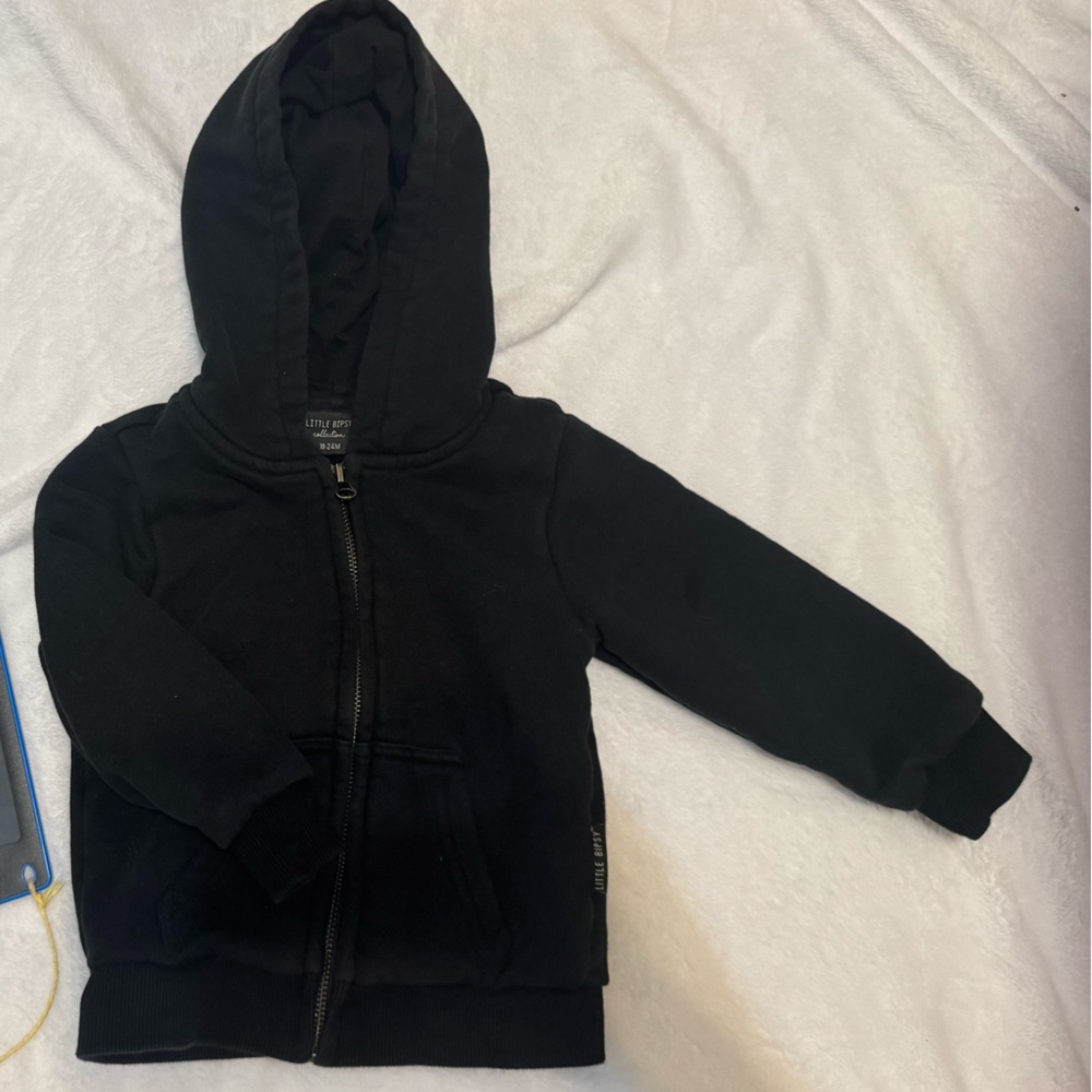 Little Bipsy Black Kids Hoodie